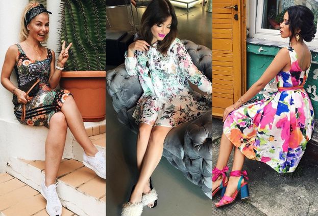 Летние цветочные платья издавна ассоциируются со звездами шоу-бизнеса